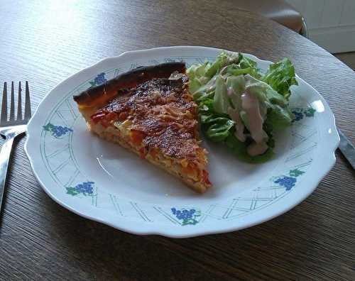 Quiche aux légumes et saumon fumé