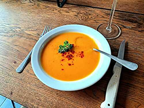 Soupe de patates douces et poivrons