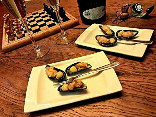 Tempura de moule et mayonnaise au wasabi