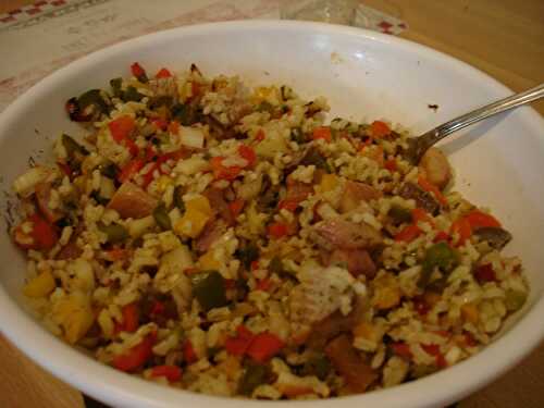 Salade de riz aux harengs fumés (allégé) - La cuisine sans lactose