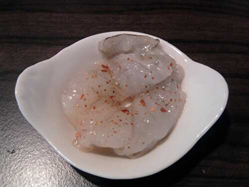 Scampis sashimi