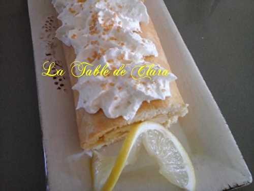 Biscuit roulé au lemon curd et sa chantilly 