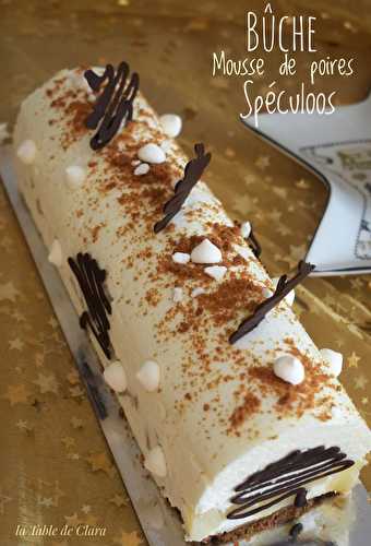  Bûche mousse de poires spéculoos