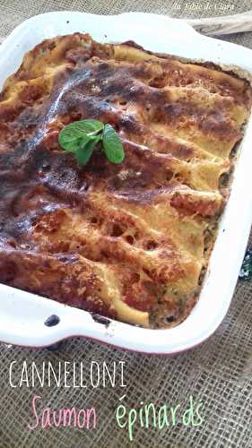 Cannelloni ricotta saumon frais et épinards 