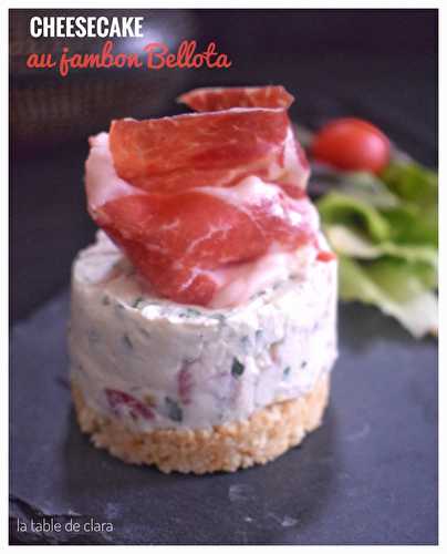 Cheesecake sans cuisson au jambon bellota