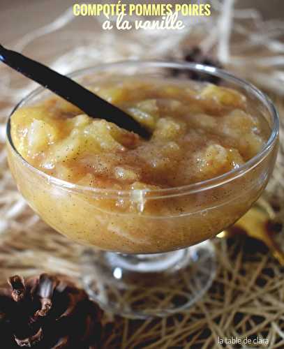 Compotée pommes poires à la vanille