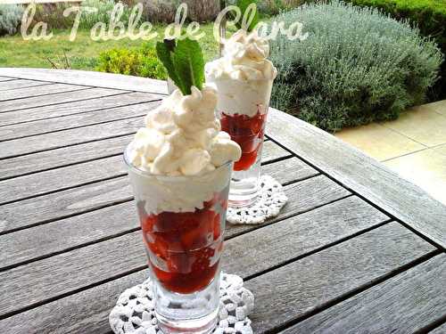 Coupe fraises chantilly 