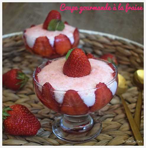 Coupe gourmande à la fraise