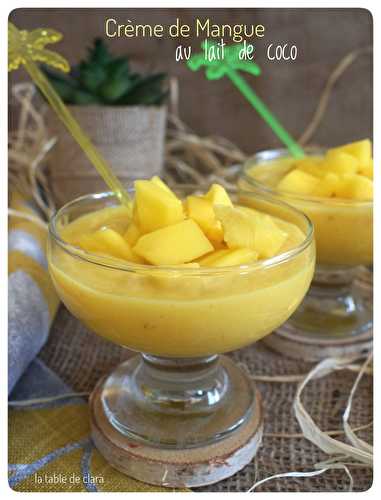 Crème de mangue au lait de coco