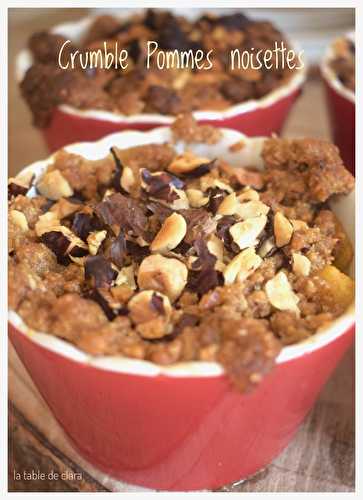 Crumble pommes noisettes