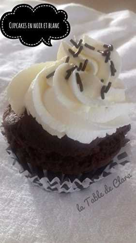 Cupcakes en noir et blanc 