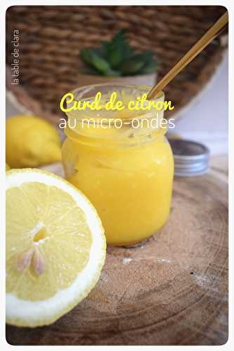 Curd de citron au micro-ondes