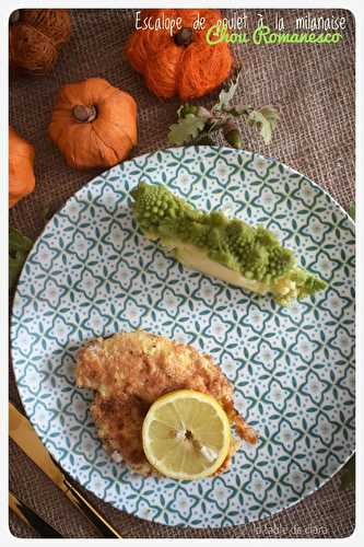 Escalope de poulet à la milanaise et son chou romanesco