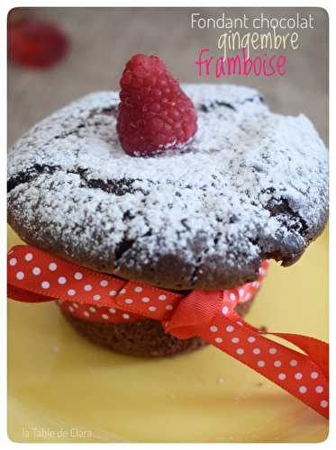 Fondant chocolat gingembre framboise 