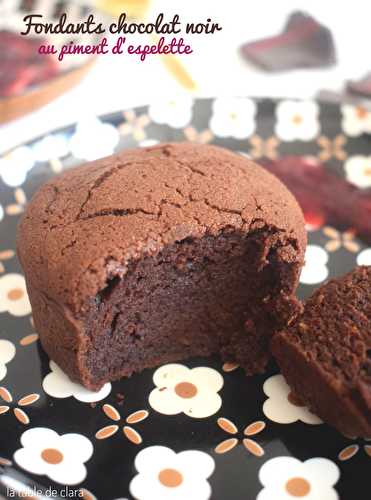 Fondants chocolat noir au piment d'espelette