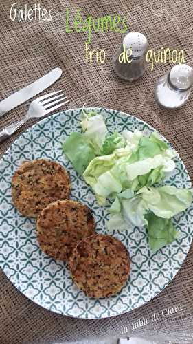 Galettes légumes trio de quinoa