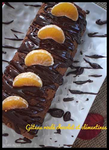 Gâteau roulé chocolat clémentines