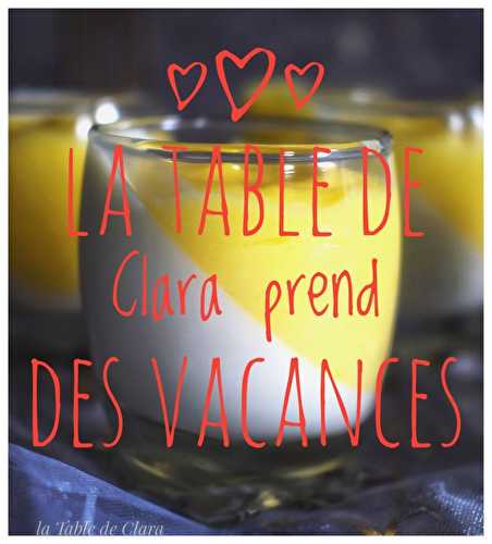 La table de Clara prend des vacances 