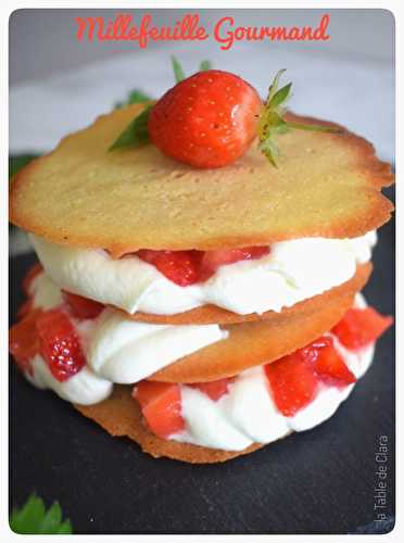 Millefeuille gourmand aux fraises et au basilic 