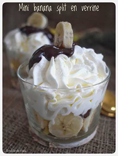 Mini banana split en verrine