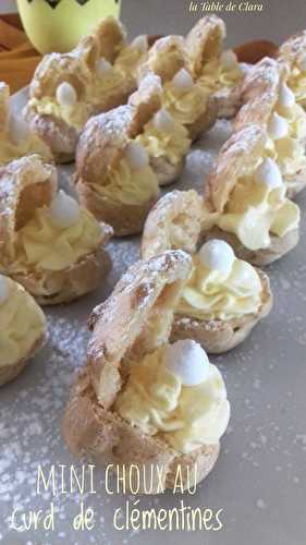 Mini choux à la mousse de curd aux clémentines 