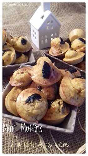 Mini muffins à la farine de pois chiches 