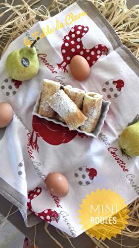 Mini roulés à la confiture poire vanillée