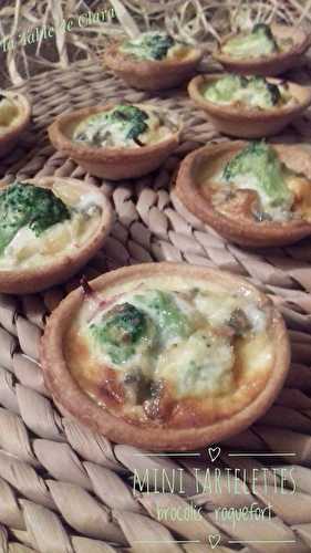 Mini tartelettes brocolis roquefort 