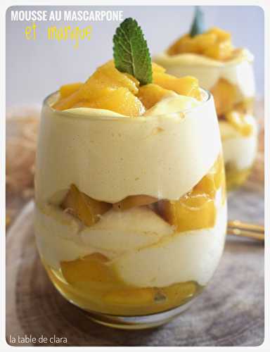 Mousse au mascarpone et mangue