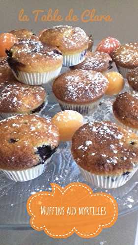 Muffins aux myrtilles 