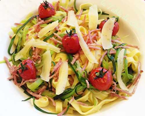 Pâtes fraîches aux tagliatelle de courgettes