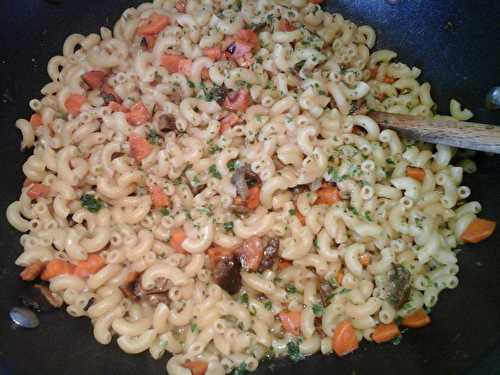 Risotto de coquillettes aux champignons 