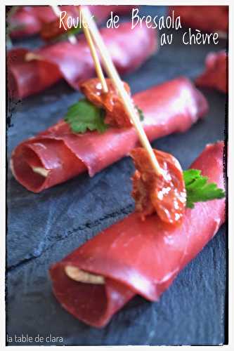 Roulés de bresaola au chèvre