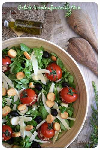 Salade de tomates farcies au thon