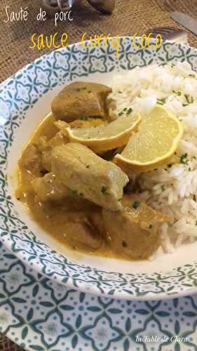 Sauté de porc sauce curry coco