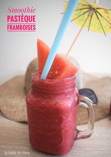 Smoothie pastèque framboises