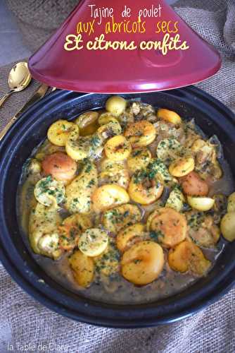 Tajine poulet abricots secs et citrons confits