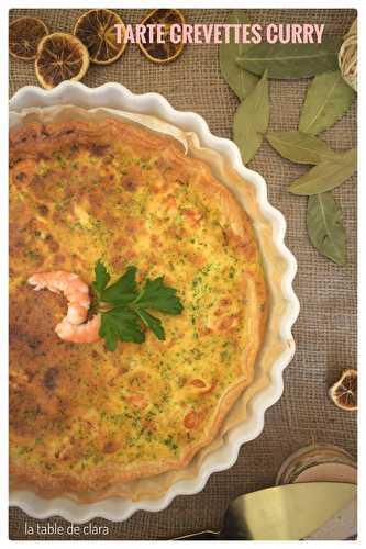 Tarte crevettes curry