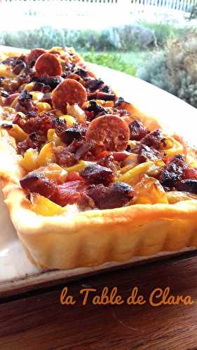 Tarte poivrons chorizo 