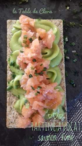 Tartine avocat et saumon fumé 