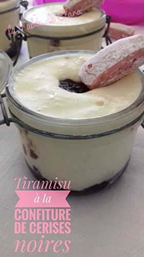 Tiramisu à la confiture de cerises noires