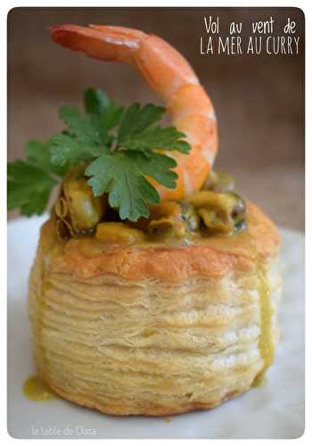 Vol au vent de la mer au curry 