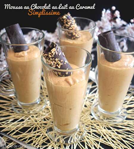 Mousse au chocolat au lait au caramel simplissime