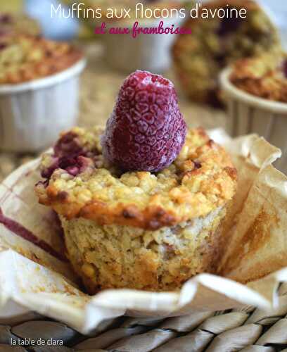 Muffins aux flocons d'avoine et aux framboises