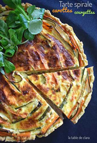 Tarte spirale aux carottes et courgettes