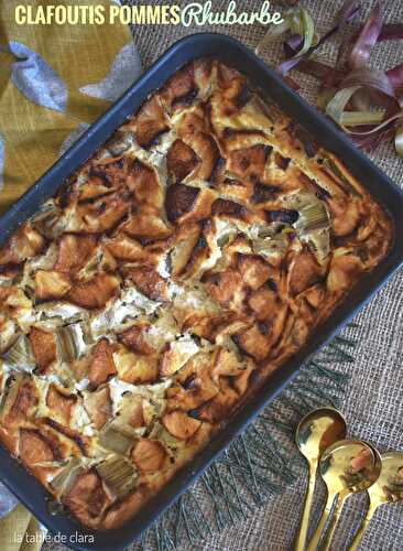 Clafoutis Pommes rhubarbe