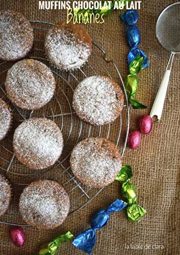 Muffins chocolat au lait et bananes