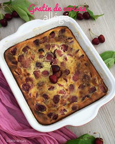 Gratin de cerises allégé