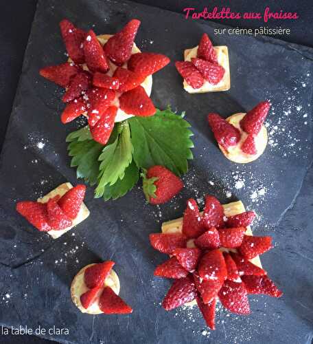 Tartelettes aux fraises sur crème pâtissière