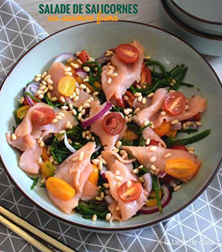 Salade de salicornes au saumon fumé